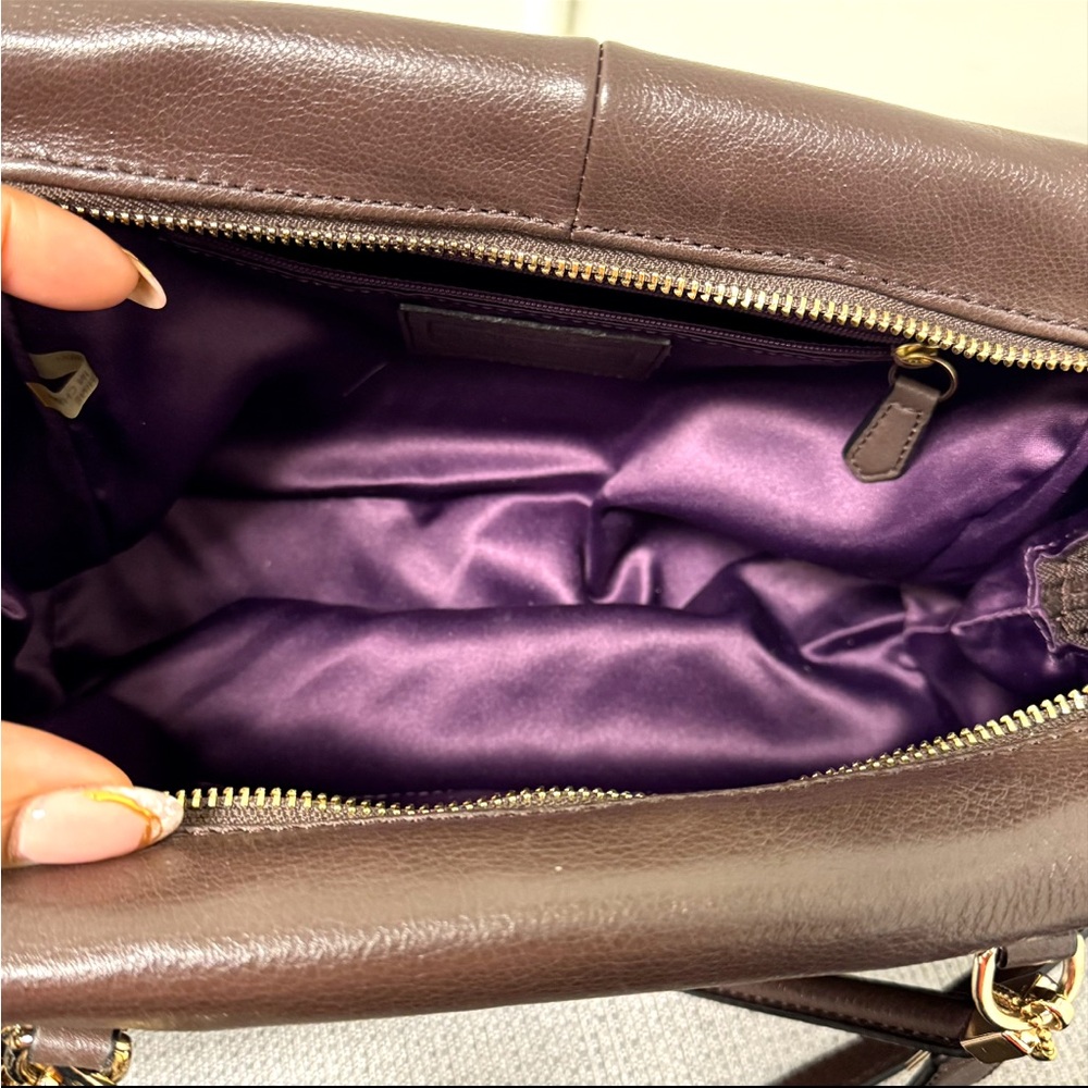 Coach Brown Leather Madison Madeline East/West Satchel Bag - Picture 3 of 8